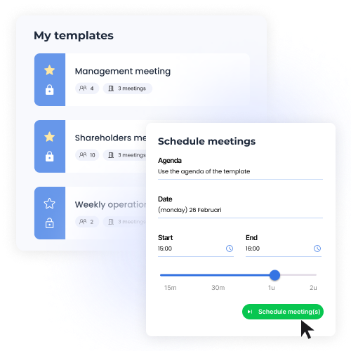 Topical Meeting Software - Use templates for recurring meetings